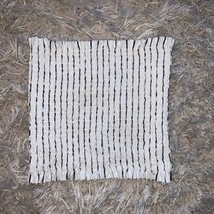 Black and White striped tube top